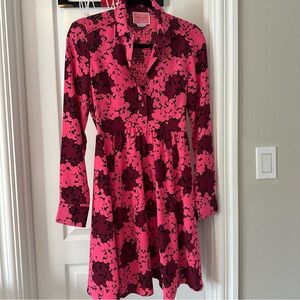 Kate Spade Pink and Black Floral Mini Dress